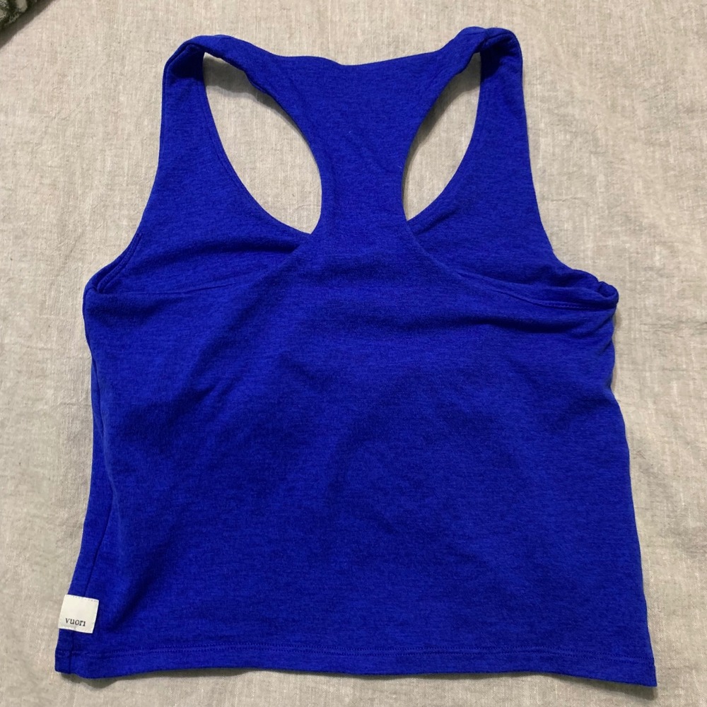 Vuori Tank Womens Small Blue Elevation VW1172 Racerback Built-in Bra Workout Top - Picture 2 of 8